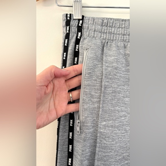 Victoria's Secret PINK Women's Small Jogger Track Pants Skinny Zip Ankle Gray - Picture 4 of 10